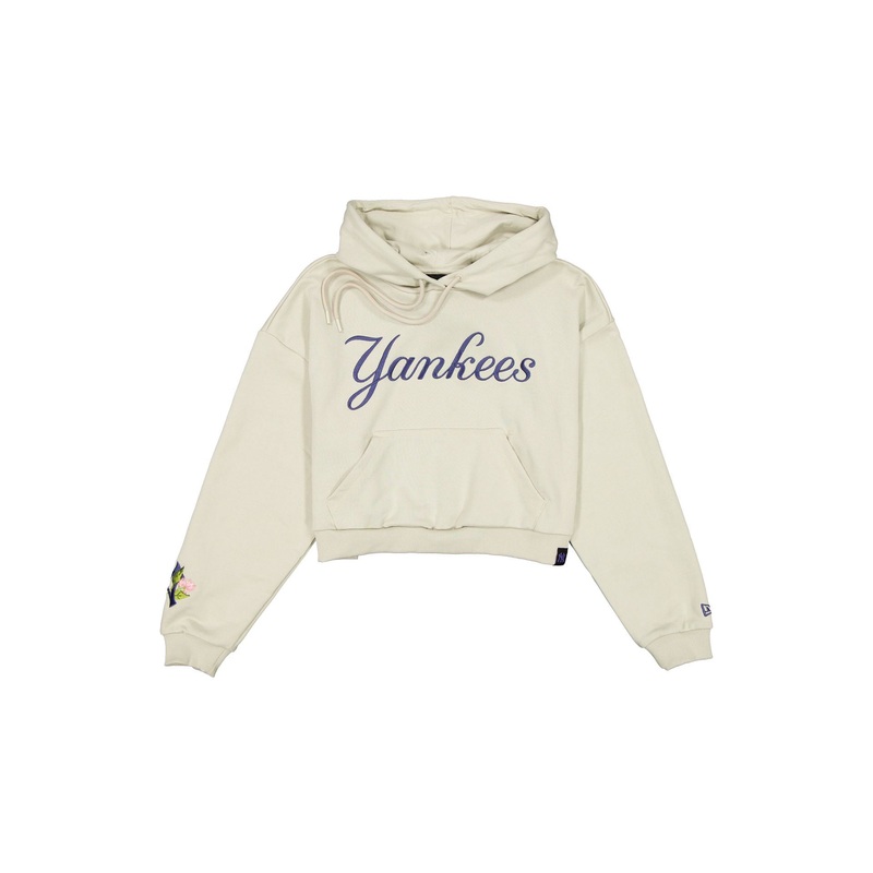 New York Yankees Women’s Cropped Floral Stone Hoodie XS