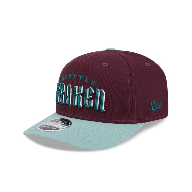 Seattle Kraken Maroon 9SEVENTY Stretch-Snap Hat One Size