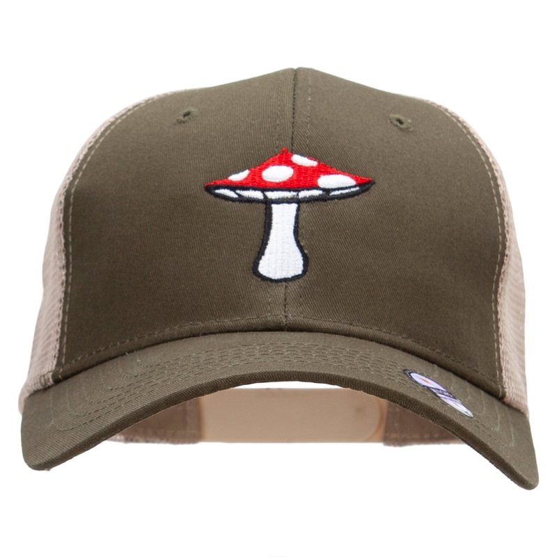 Toadstool Embroidered High Profile Mesh Cap Olive Khaki One Size
