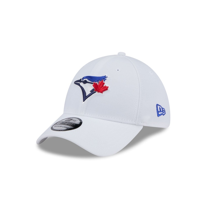 Toronto Blue Jays Optic White 39THIRTY Stretch Fit Hat S/M