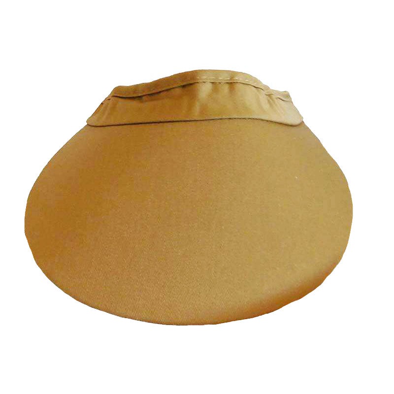 Wide Brim Sun Visor with Coil Lace by Andrea’s Hat Shop Dark Khaki