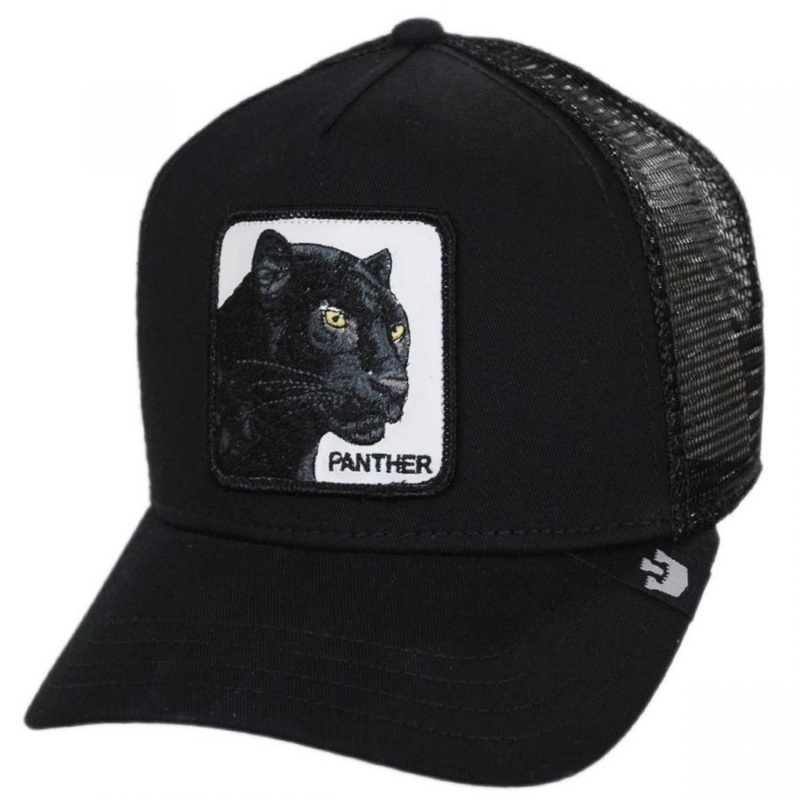 Black Panther Trucker Snapback Baseball Cap BLACK ADJUSTABLE