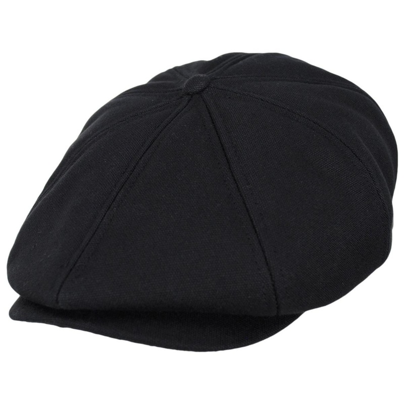 Brood Cotton Canvas Sherpa Lined Newsboy Cap BLACK S
