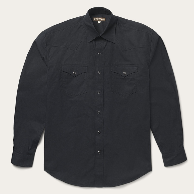 Classic Western Shirt in Black Black S