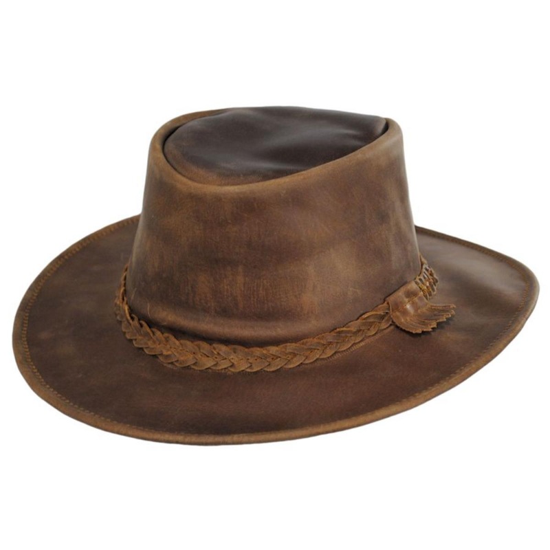 Crusher Leather Outback Hat – Copper COPPER S