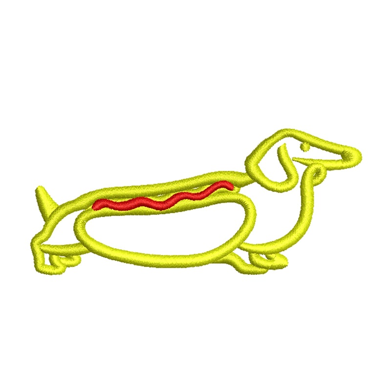 Cute Dachshund Outline Design Default Title One Size