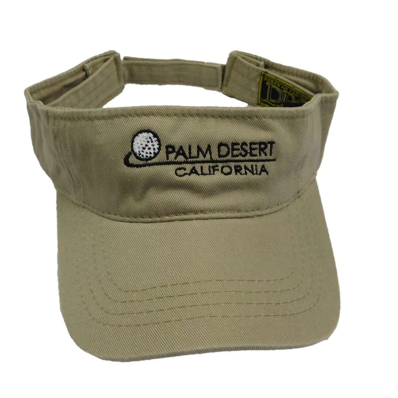 DPC Men’s Sun Visor with PALM DESRT embroidery Khaki