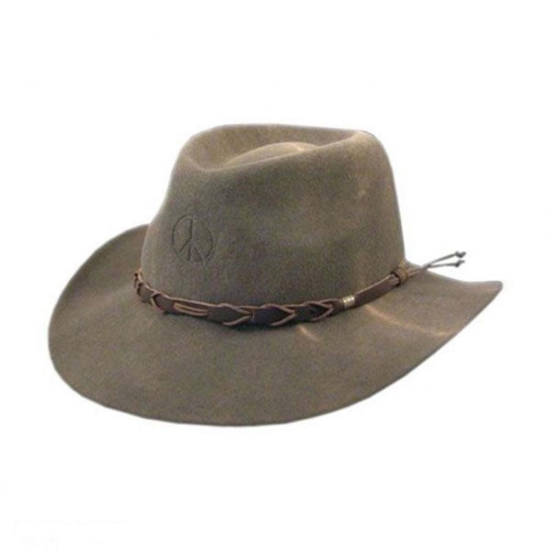 Heritage Collection 1960s Hippie Wool Felt Hat PECAN S