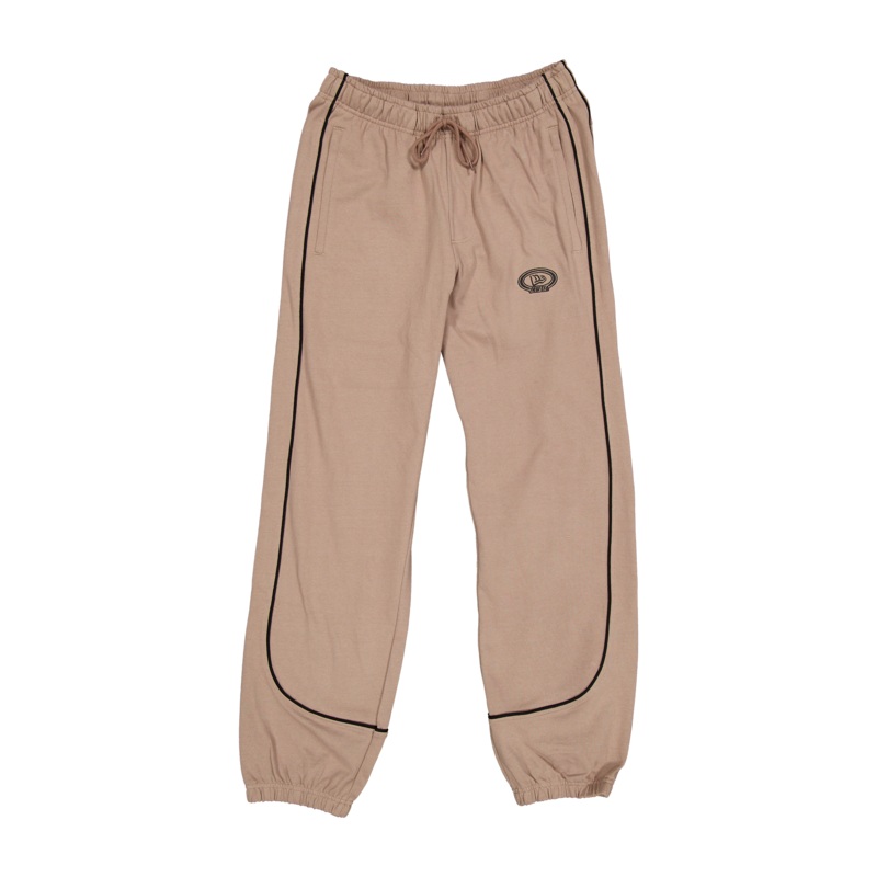 New Era Branded Shoreline Taupe Gray Knit Jogger S