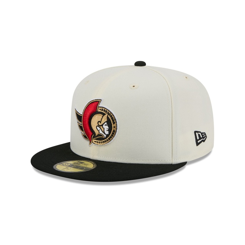 Ottawa Senators Chrome White 59FIFTY Fitted Hat 7