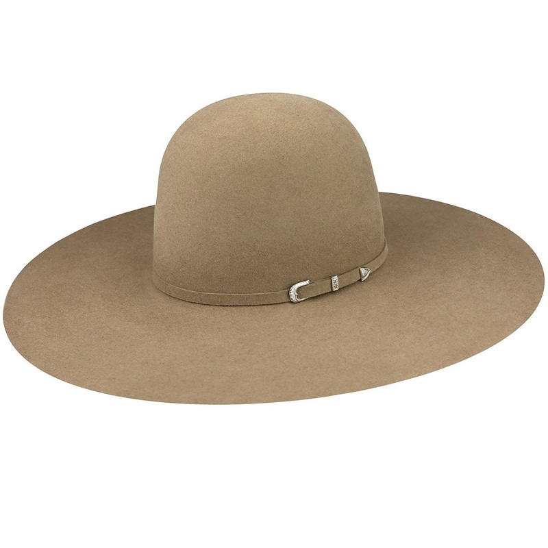 Rig 5X Open Crown Cowboy Western Hat Black 6 3/4
