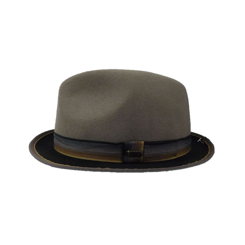 Stingy Brim Two Tone Trilby Hat – Scala Hats for Men Black M