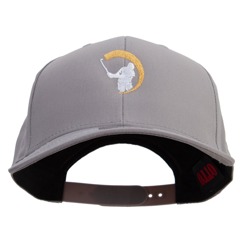 Swing Golf Ball Icon Embroidered Solid Cotton Twill Pro Style Cap Grey One Size