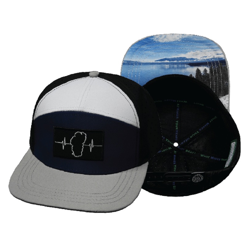 Tahoe Hat – Flat Bill – Gray / Navy / White / Black – Laser Mesh
