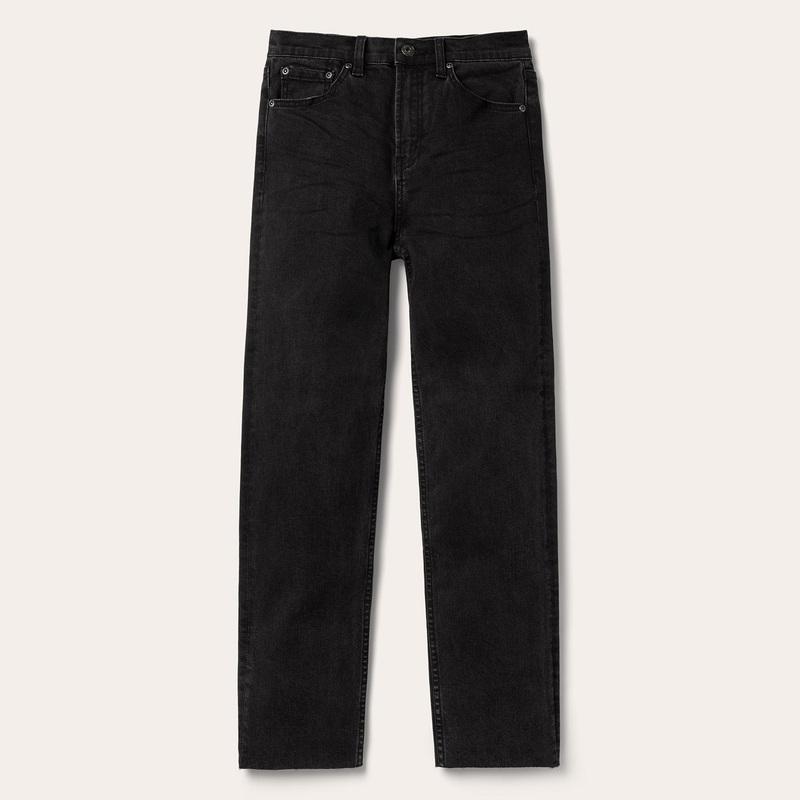 915 High Rise Straight Fit Crop Jeans Black 00 R