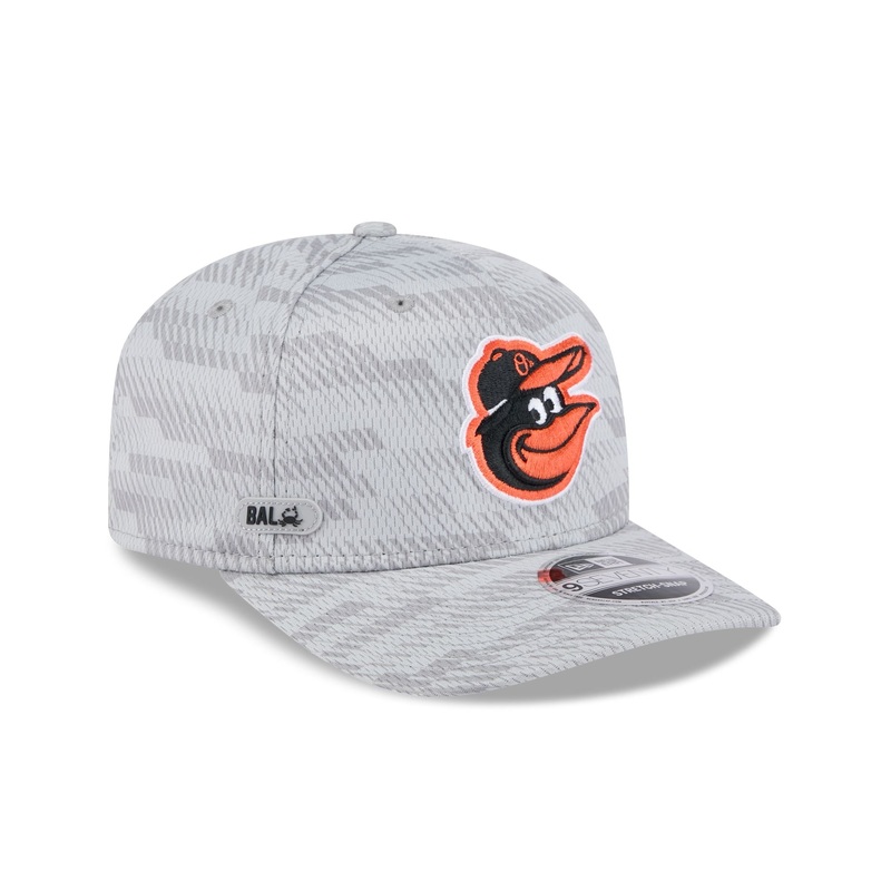 Baltimore Orioles 2025 Clubhouse Gray 9SEVENTY Stretch-Snap Hat One Size