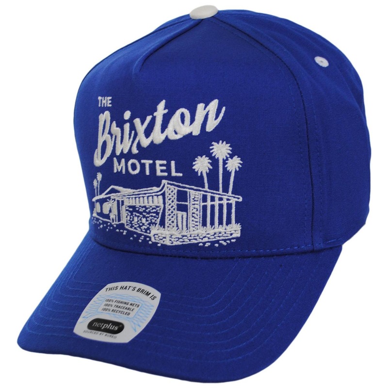 Brixton Motel HP NetPlus Snapback Baseball Cap ELECTRIC BLUE/OFF WHITE ADJUSTABLE