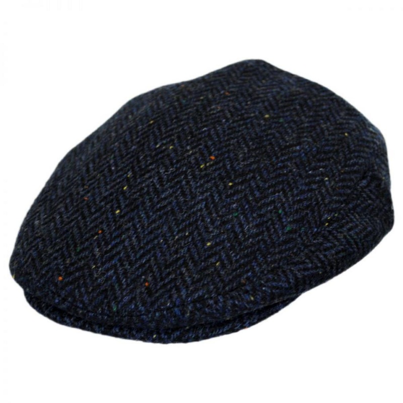 Cambridge Herringbone Wool Ivy Cap NAVY BLUE S