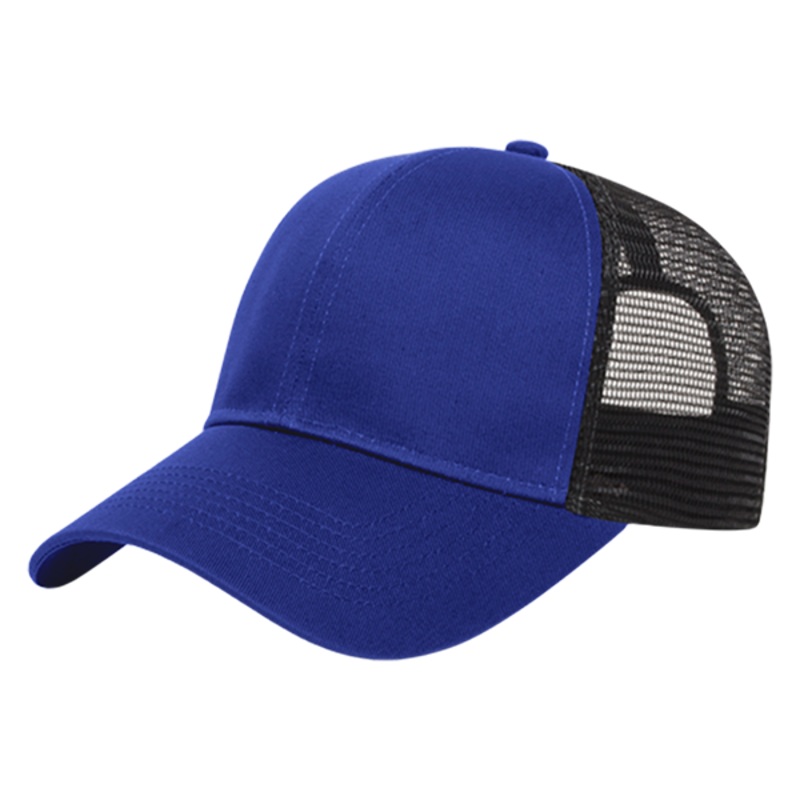 Cap America i3025 – Two-Tone Mesh Back Cap – Blank Black/White