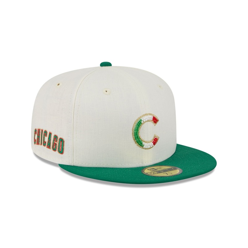 Chicago Cubs Beaded Linen 59FIFTY Fitted Hat 7