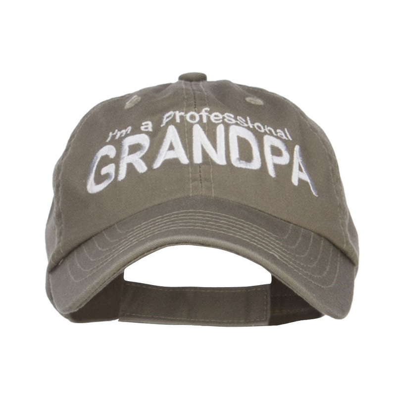 I’m a Professional Grandpa Embroidered Low Cap Olive One Size