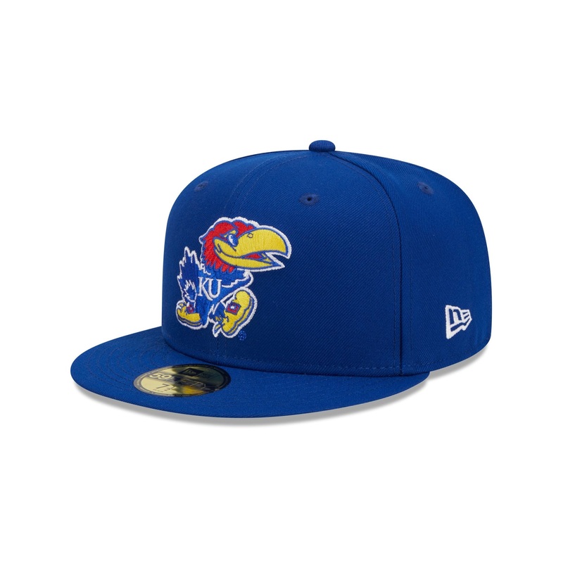 Kansas Jayhawks Blue 59FIFTY Fitted Hat 7