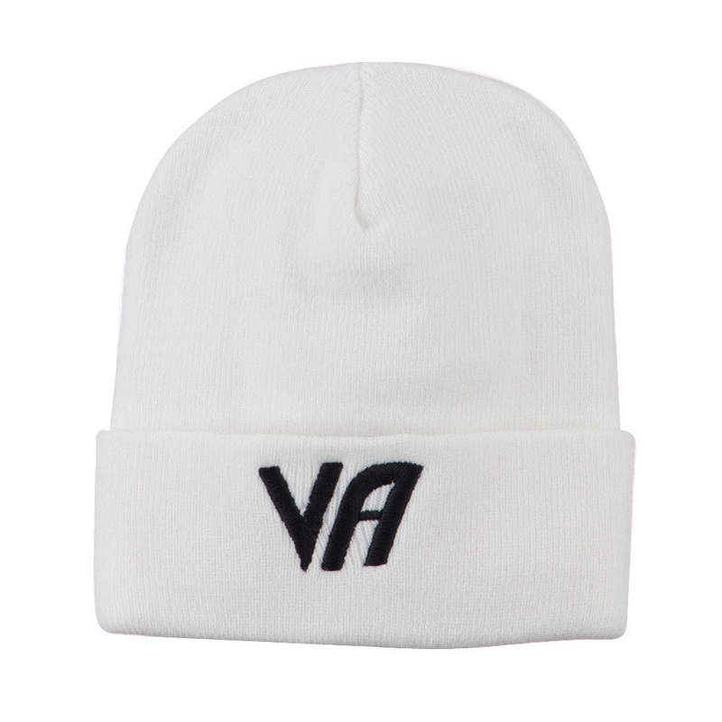 State VA Embroidered Long Beanie White One Size
