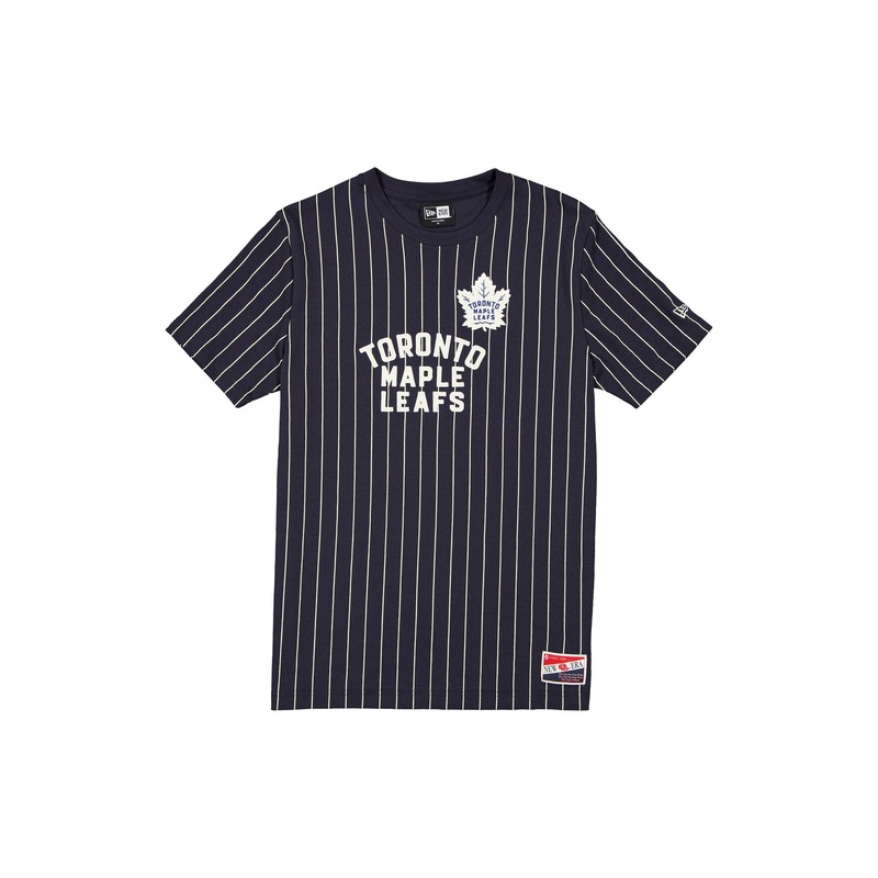 Toronto Maple Leafs Throwback Pinstripe Wordmark T-Shirt S