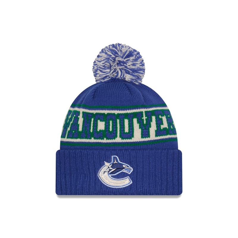 Vancouver Canucks Retro Pom Knit Hat One Size