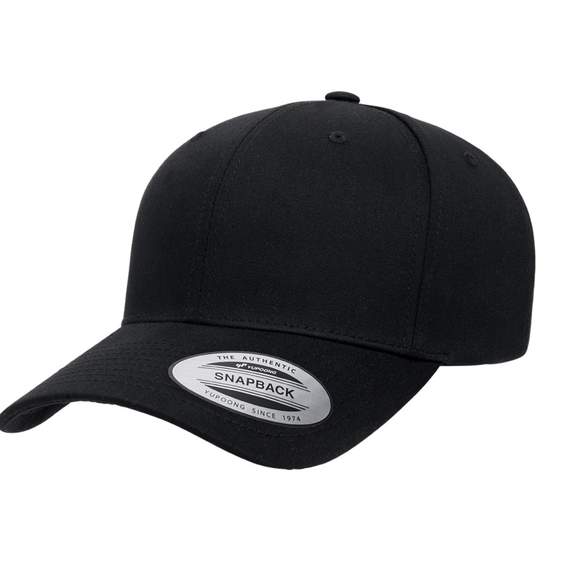 Yupoong 6389 Retro Cotton Blend Snapback Hat – YP Classics Black