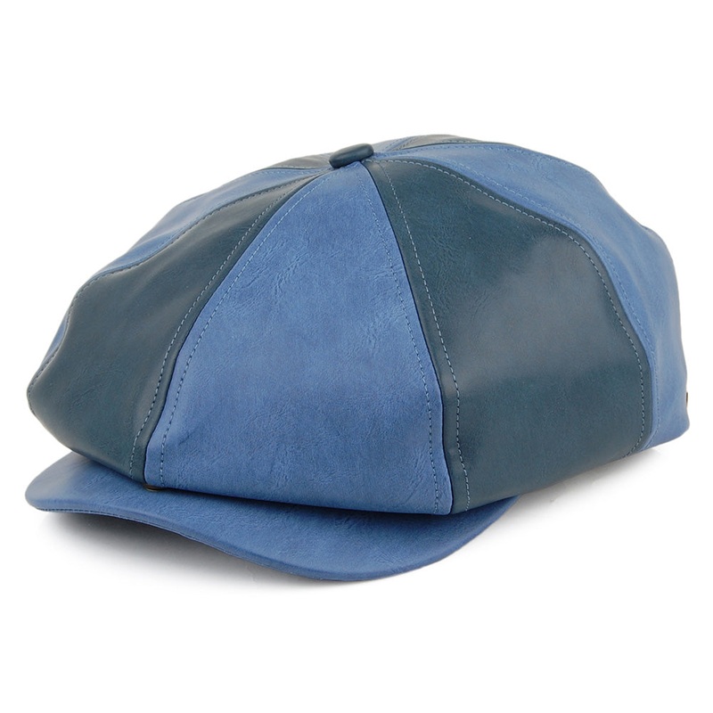 Brixton Hats Brood Multi-Panel Newsboy Cap – Blue-Navy Small-56cm
