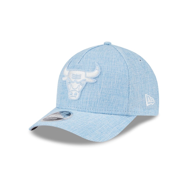 Chicago Bulls Cotton Weaver Blue 9FORTY M-Crown A-Frame Snapback Hat One Size