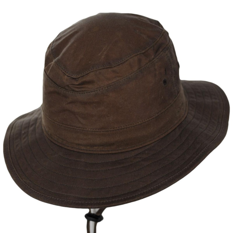 Dunes Safari Waxed Cotton Bucket Hat COPPER S/M