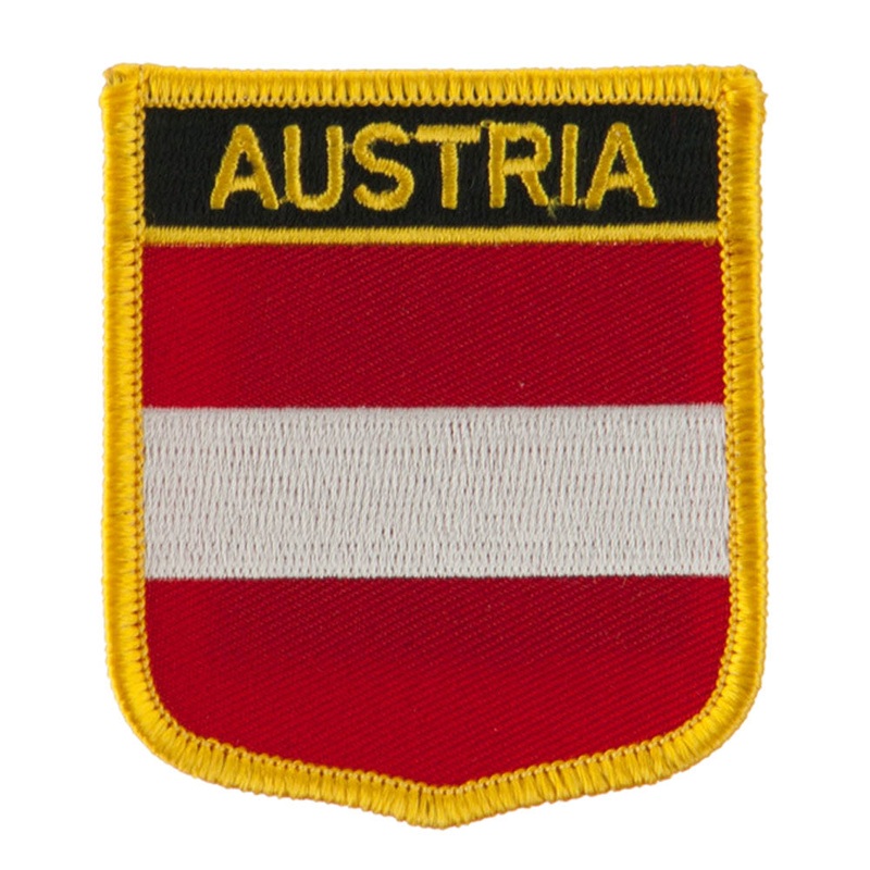 Europe Flag Embroidered Patch Shield Austria One Size