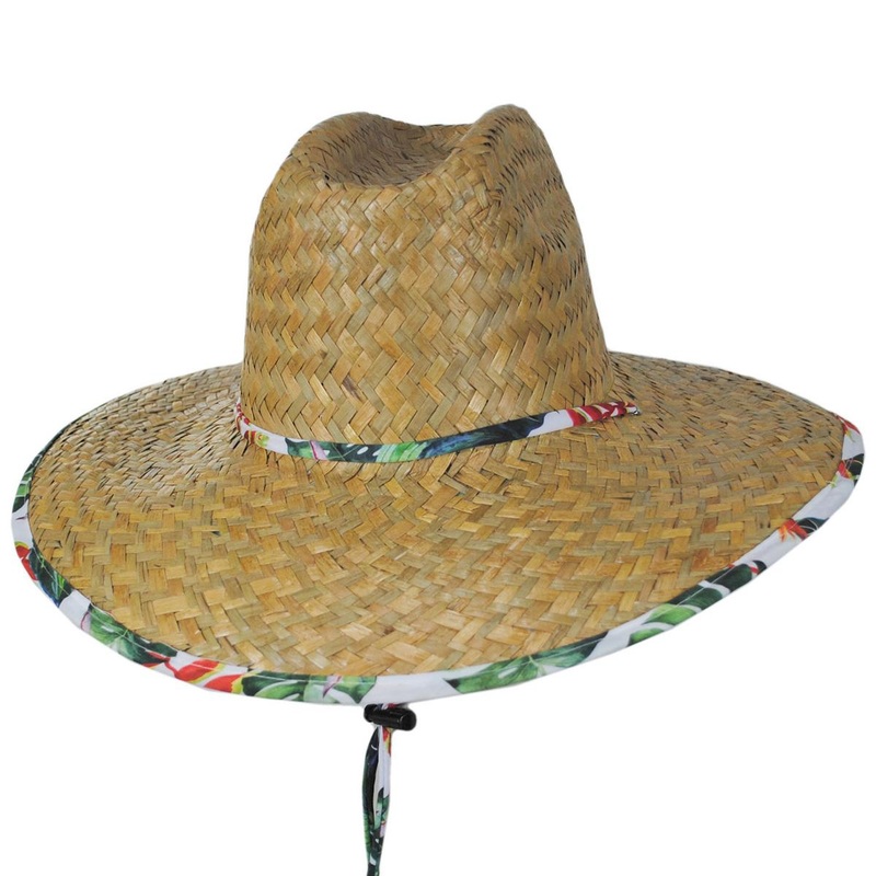 Kenny Philodendron Straw Lifeguard Hat NATURAL ONE SIZE FITS MOST