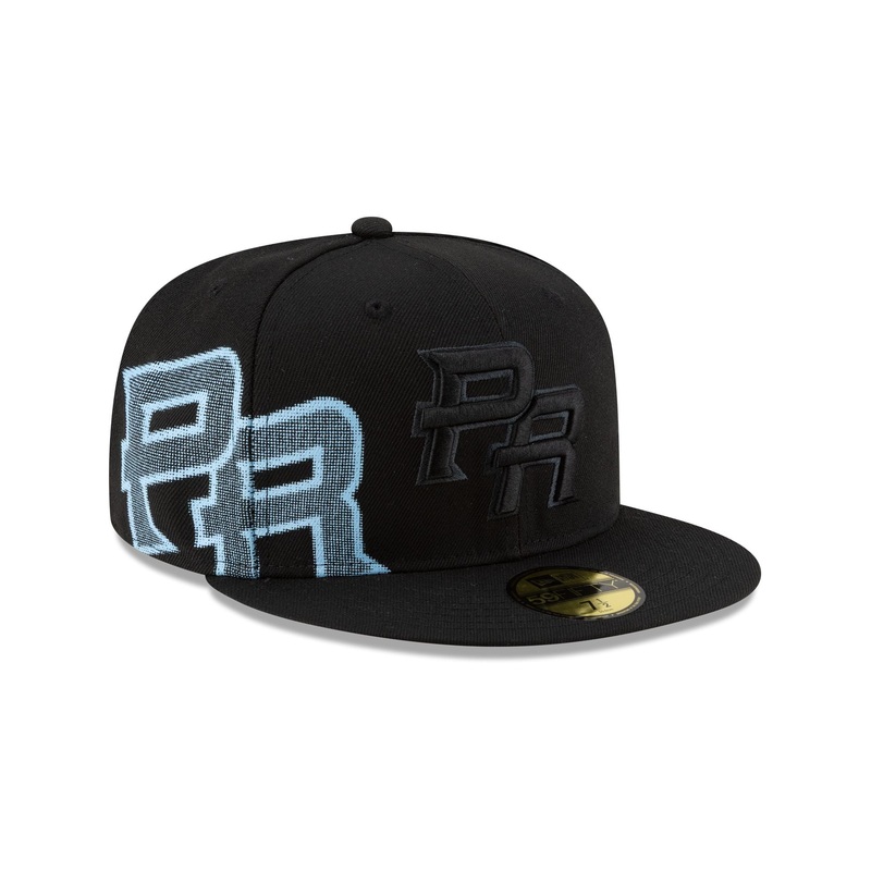 Puerto Rico Black on Black 59FIFTY Fitted Hat 7