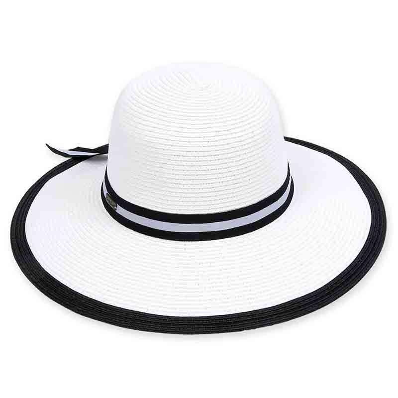 Spratley Black and White Sun Hat – Sun ‘N’ Sand Hats White M/L (58 cm)