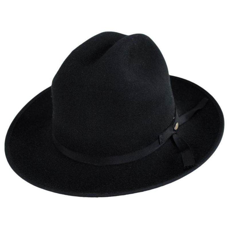 Zamora Wool Felt Cattleman Western Hat BLACK M