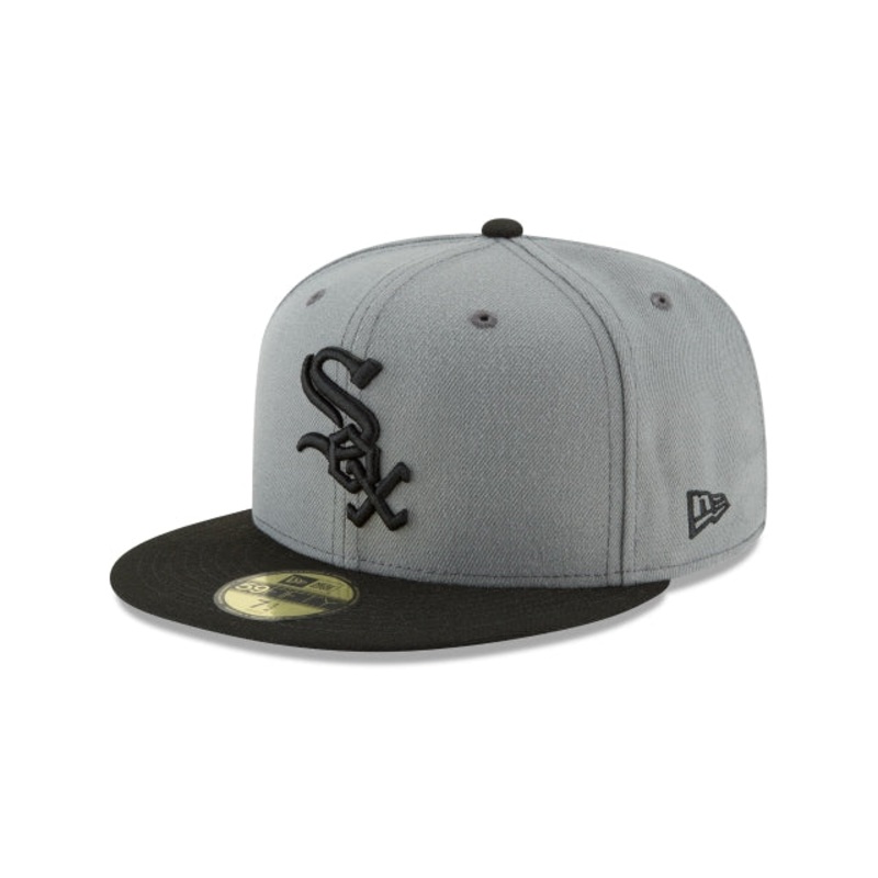 Chicago White Sox Storm Gray Basic 59FIFTY Fitted Hat 6 7/8