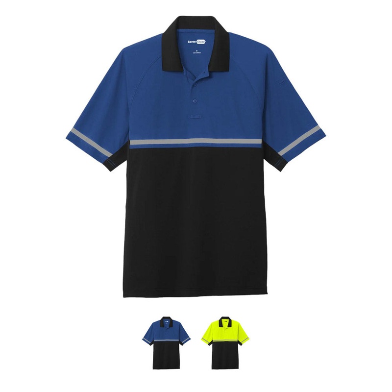 CornerStone Select Lightweight Snag-Proof Enhanced Visibility Polo CS423 Royal/ Black XS