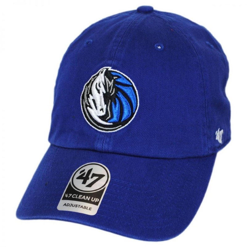 Dallas Mavericks NBA Clean Up Strapback Baseball Cap Dad Hat ROYAL ADJUSTABLE