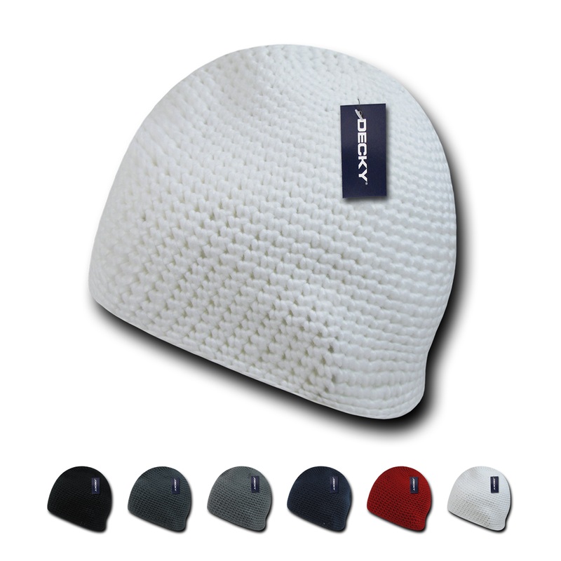 Decky 688 – Door Mat Beanie, Thick Knit Cap Black