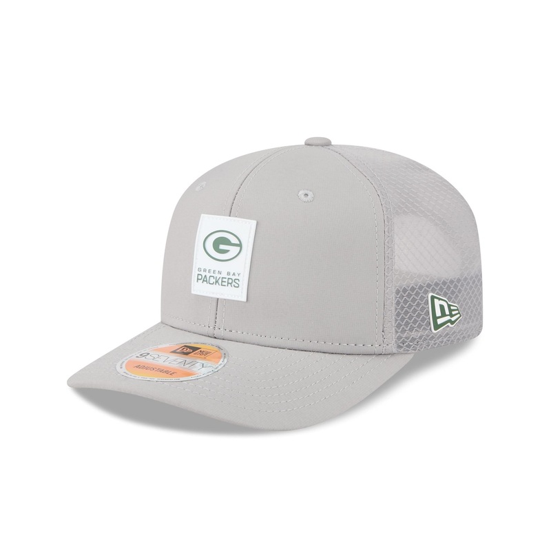 Green Bay Packers 2025 Sideline Hot Weather Gray 9SEVENTY Trucker Hat One Size