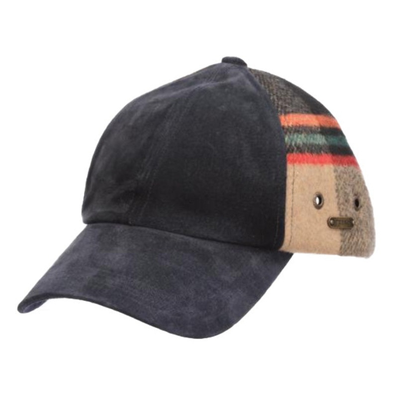 Kiwanis Suede and Blanket Plaid Ball Cap – Stetson Hat Blue OS
