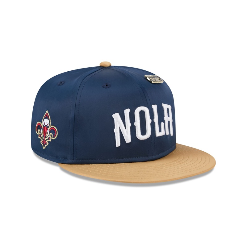 New Orleans Pelicans Satin Pin 9FIFTY Snapback Hat One Size