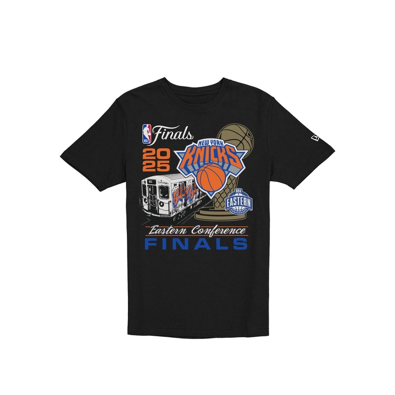 New York Knicks 2025 NBA Eastern Conference Finals Black T-Shirt S