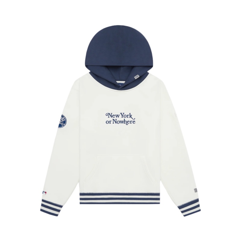 New York or Nowhere x New York Yankees White Motto Hoodie S