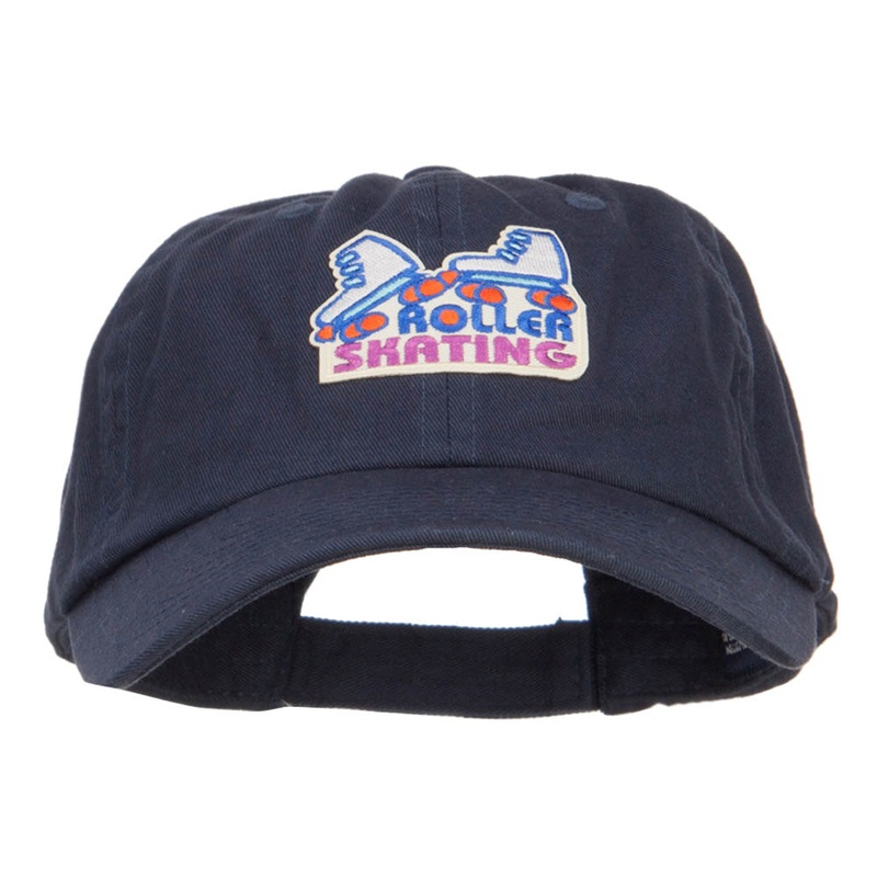 Roller Skating Patched Low Cap Navy One Size