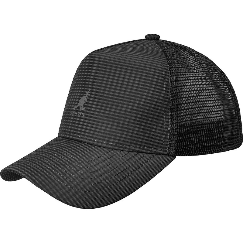 Seersucker Mesh Trucker Black 1SFM
