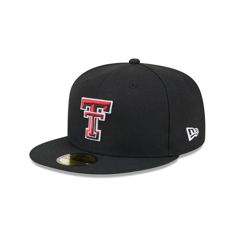 Texas Tech Red Raiders Black 59FIFTY Fitted Hat 7